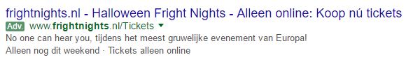 Voorbeeld van geoptimaliseerde metadata